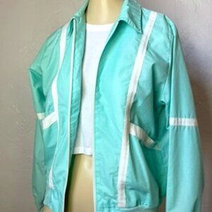 VINTAGE | Goola Gong | Track Jacket | Turquoise + White | M